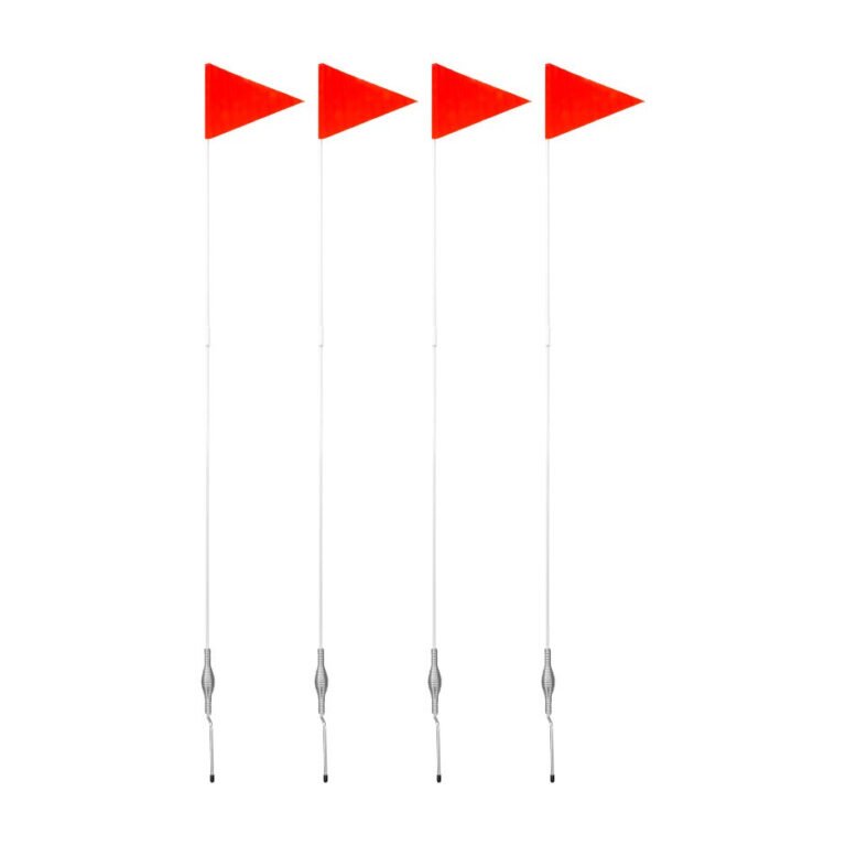 Set De 4 Banderines De Córner Antilesión Zastor Euro - Postes Abatibles Amarillos, Base Flexible